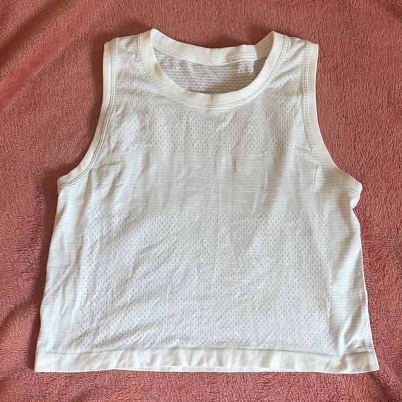 LULULEMON white detailed tank top - Picture 1 of 4